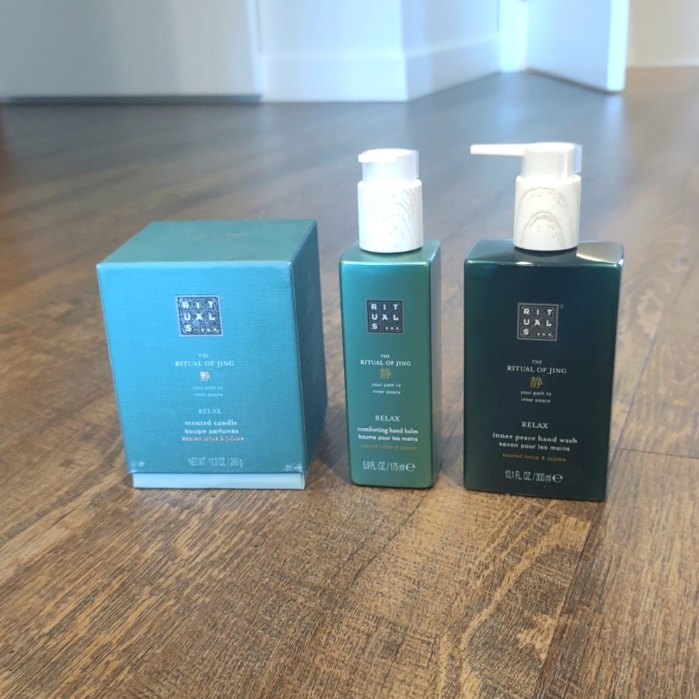 Ritual of Jing candle and hand care gift set - relax edition